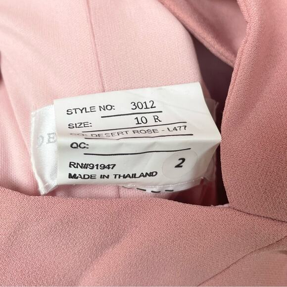 Dessy Off-the-Shoulder Criss Cross Back Trumpet Gown Desert Rose Women's 10 $257 - Picture 8 of 8